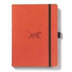 Dingbats A5+ Wildlife Orange Tiger Notebook - Dotted