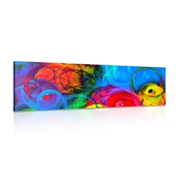 Slika abstrakcija polna barv - 120x40