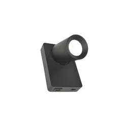 Zidna spot svetiljka TAFT 1xGU10/30W/230V USB crna