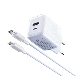 Moxom Kućni punjač MX-HC206 18W FAST PD 20W Type C na lightning. Plavi