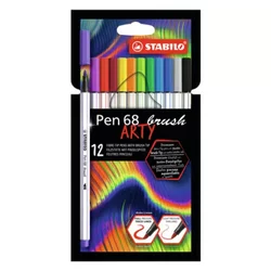 Set flomaster Stabilo Pen 68 Brush Arty, 12 kos