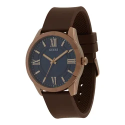 GUESS Analogna ura ELLIOT temno modra/temno rjava/zlata