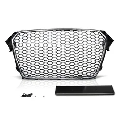 OEM Maska bez znaka sa hrom ramom Audi A4 B9 (2011-2014) - RS, Crna