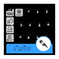 Aigostar - LED Spoljašnji lanac 100xLED/8 funkcija 13m IP44 hladno bela