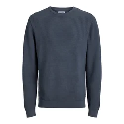 JACK & JONES Pulover JJEBRODY temno siva
