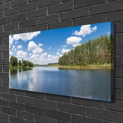 tulup.si Slika na platnu Lake forest landscape 100x50 cm