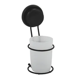 DRŽAČ ČETKICE ZA ZUBE crna metal, plastika