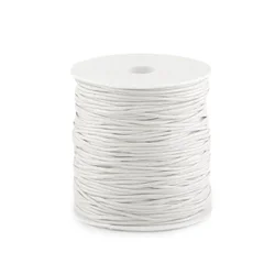 Bombažna vrvica O1,8 mm voščena - bela