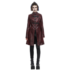 Ženski plašč DEVIL FASHION - Irregular - RED - CT21302