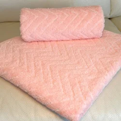Peškir Zig Zag 70x130cm rose