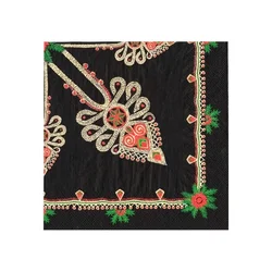 Eko serviete za decoupage Parzenica Pattern Black - 1 kos