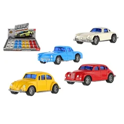 Teddies Mini avtomobil iz kovine/plastike 7,5 cm za povratno raztezanje