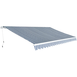 Tenda na Ručno Sklapanje 500 cm Plavo-Bijela