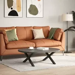 Noge za klub stolić u obliku slova X, 2 kom, crne, 70 x (30-31) cm, čelik