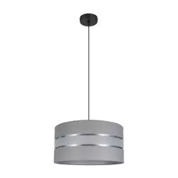Luster na sajli CORAL 1xE27/60W/230V prečnik 40 cm siva