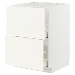 METOD / MAXIMERA Pod.element sudop. i 2front/2fioke, bela/Vallstena bela, 60x60 cm