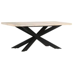 Vidaxl Jedilna miza 180x90x76 cm trden beljen mangov les
