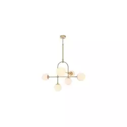 Endon 90842 - Luster na štapu 6xE14/7W/230V mesing/bela