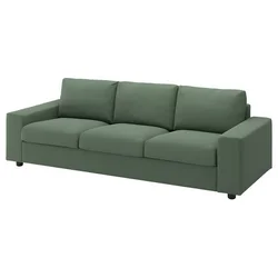 VIMLE Sofa trosed, sa širokim rukohvatima/Knäbäck sivozelena