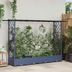 Povišeni krevet s mrežom i krovom Sivi 203 x 40 x 123 cm PP