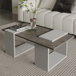 HANAH HOME Sto za dnevnu sobu Matris Gordion Marble Grey