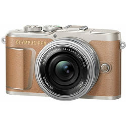 OLYMPUS fotoaparat E-PL9 + 14-42 EZ Brown Traveler Kit (V205092NE000TK), rjav