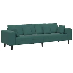 Vidaxl Kavč Temno zelena 250 x 77 x 76 cm Žamet