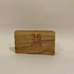 Drvena čestitka 36. rođendan, 19x16cm