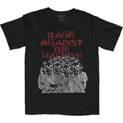 Rage Against The Machine Majica Crowd Masks Unisex Black 2XL