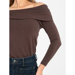 Temno rjava bluza RUE PARIS