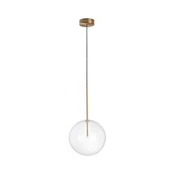 Ideal Lux - LED luster na sajli EQUINOXE 1xG4/2W/230V prečnik 25 cm mesing/prozirno