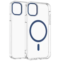 Transparent Color Ring MagSafe maska za iPhone 14 Plus – Plava