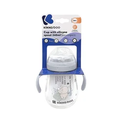 KikkaBoo Šolja sa silikonskim piskom Savanna 240ml Blue (KKB31063)