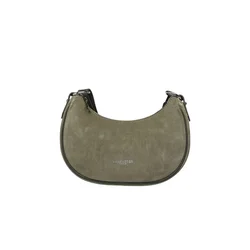 LANCASTER Paris Torba za čez ramo Lancaster Sac besace Zippé S Suede Kaki Foncé rjava