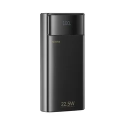 Remax Power Bank FC-12 LED Flashlight PD20W + QC22.5W 20000mAh, Crni