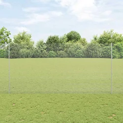 Zatvorena žičana ograda s postovima 25 x 1,5 m Pocinčani čelik