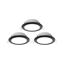 Aigostar - Komplet 3x LED kupatilska ugradna plafonska svetla 4,8W/230V 6500K IP65 crna