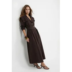 Trendyol Modest Ženska haljina Tctss26Eb00159, Smeđa