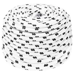 Pleteni brodski konop bijeli 10 mm x 25 m poliesterski