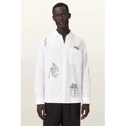 AllSaints srajca moška lanena TERROR