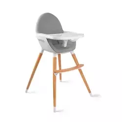 KINDERKRAFT Hranilica za bebe 2u1 Fini siva