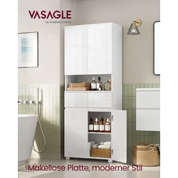 Songmics Kopalniški omarica BBC563W01 30x60x170 cm Oblačno bela