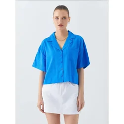 MixRay Bluza Hemden kobalt modra