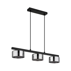 Globo 16055-3HS - LED luster na sajli HIGGINS 3xGX53/6W/230V zadimljena/crna