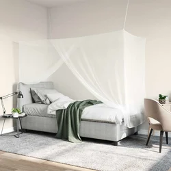 Mreža protiv komaraca za krevet 156 mreža 3 pcs Bijela