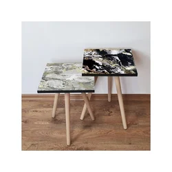 Hanah Home Sklapajući Stočić 2 Komada 2SHP441 - Sivo