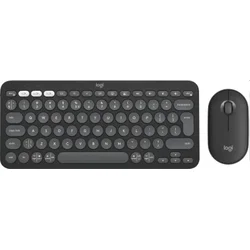 Logitech Pebble 2 combo - tanka brezžična tipkovnica in miška, komplet, US - grafitna