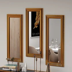 Hanah Home Set 3 ogledala Lavia, Bronza