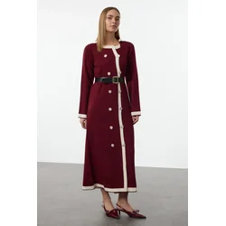 Trendyol Modest Ženska haljina Tctaw25Eb00066, Bordo