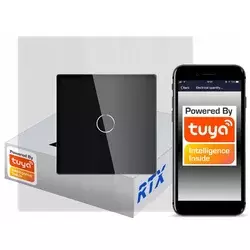 shumee Dotikalno stikalo ČRNO 1-krožno ZigBee TUYA RTX SH